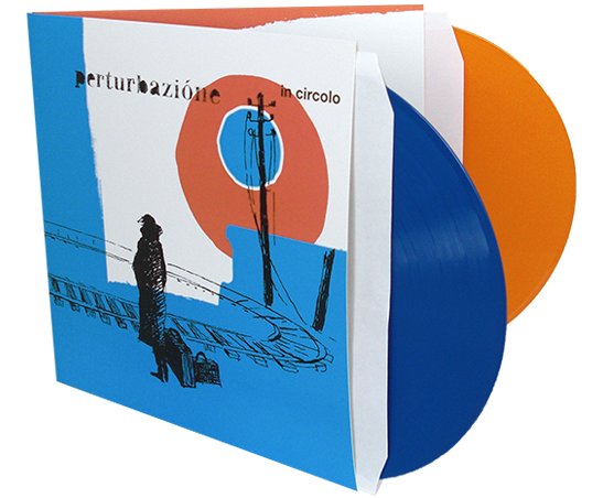 Copertina gatefold con due dischi colorati